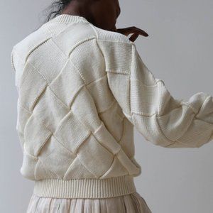 ISO Misha & Puff Entrelac Sweater in Macadamia